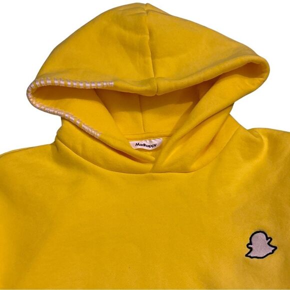 EUC Madhappy x Snapchat Collaboration Canary Yellow Hoodie RARE Unisex - Picture 1 of 4